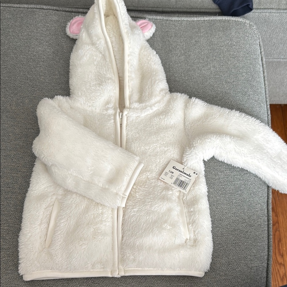 Garanimals White Fuzzy Kids Jacket
